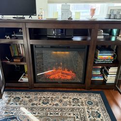 TV Console With Fireplace