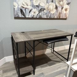 Grey Oak Colored Desk