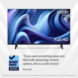 VIZIO 40-inch D-Series Full HD 1080p Smart TV with AMD FreeSync, Apple AirPlay and Chromecast Built-in, Alexa Compatibility, D40f-J09, 2022 Model