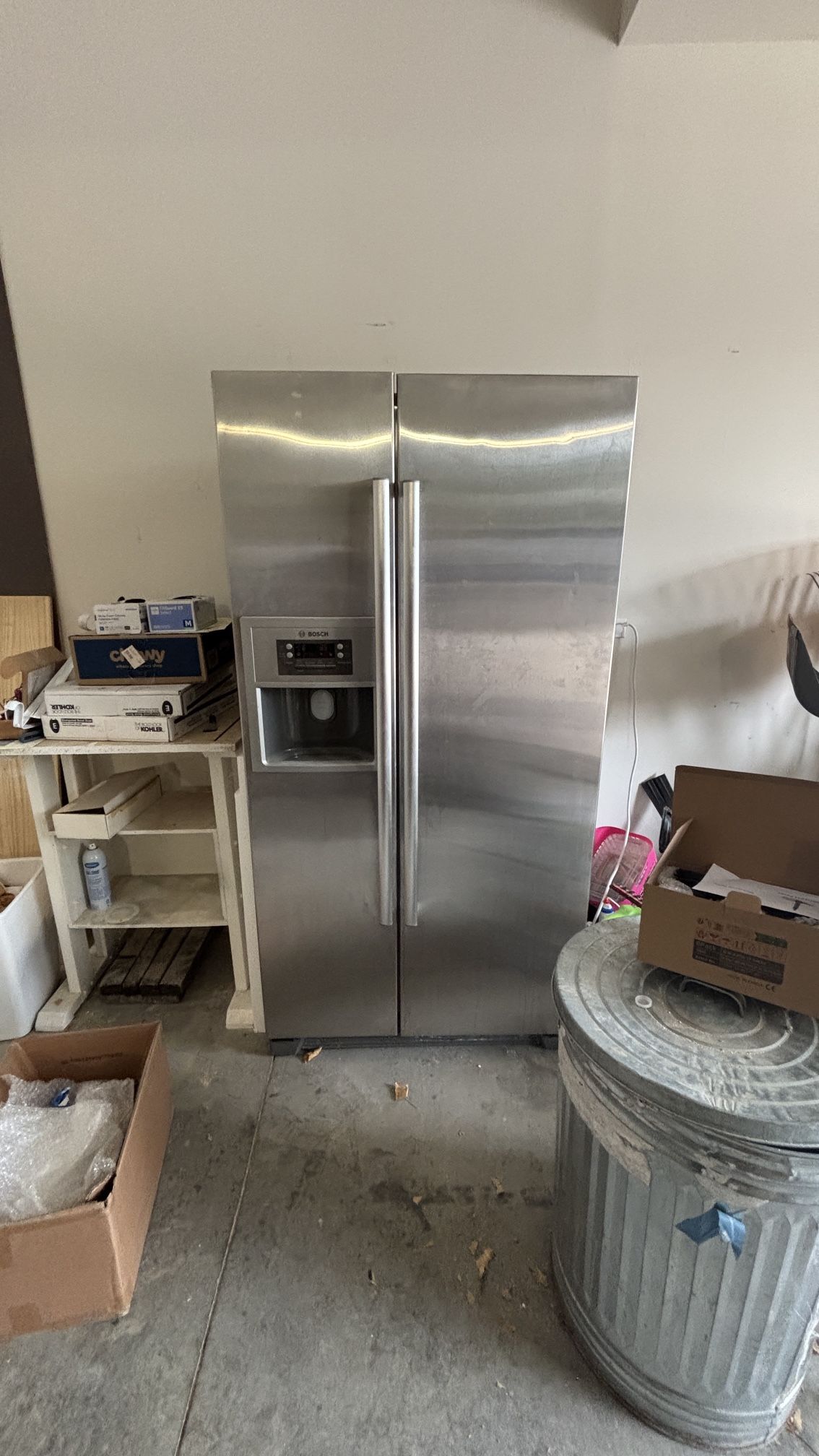 Bosch Side-by-Side Refrigerator — Stainless Steel 
