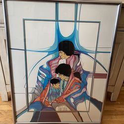 Framed "Familia De Hoy" Amado Peña, Hand-Signed Offset Lithograph