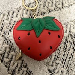 Kate Spade Strawberry Charm Keychain 