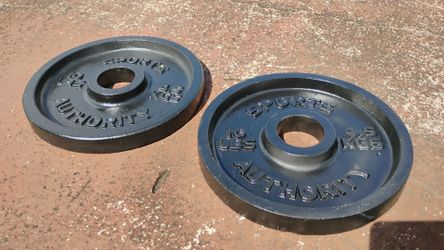 Sports Authority weight plate 10 lbs each