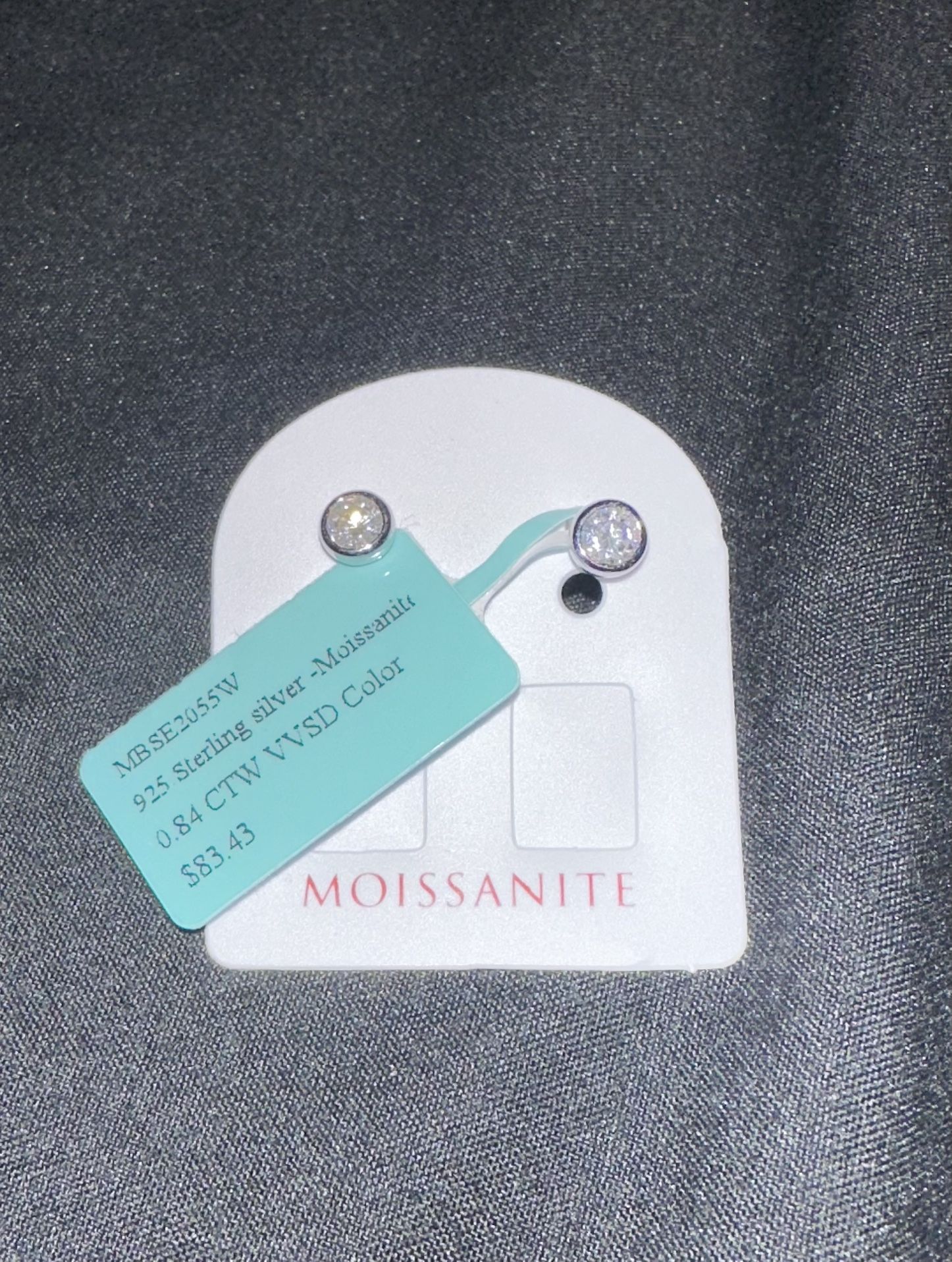 925 Sterling Silver Moissanite Earrings