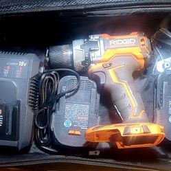 RIGID GEN 5X BRUSHLESS 1/2 INCH HAMMER DRILL W/ 2 BATTERIES & CHARGER🔨