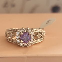 Purple Amethyst Ring Size 8