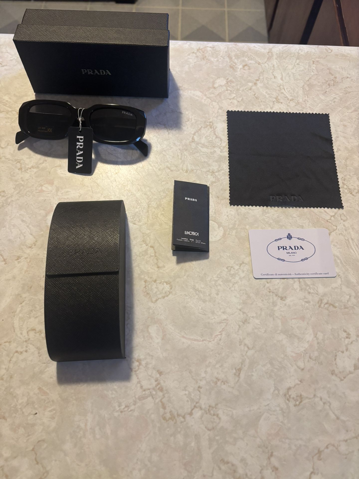 PRADA PR 17WS 1AB5S0 Black Dark Grey 49 mm Women’s Sunglasses
