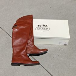Leather Coach Boots