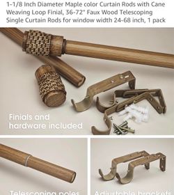 Single curtain rod