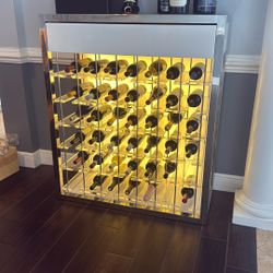 Modern Wine Storage Rack Back Lit 