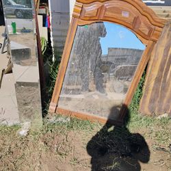 Wooden Dresser Mirror