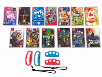 ⁠Nintendo Switch Game Lot (13 Games) + Fitness Accessories
