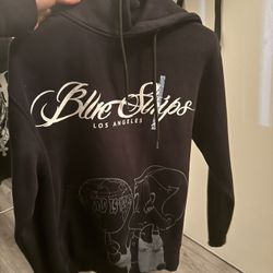 blue strips hoodie S