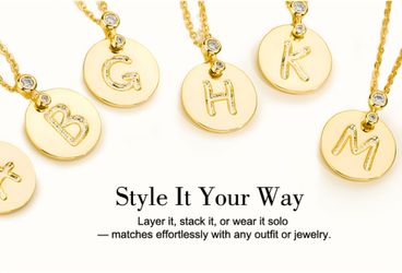 Agzbt Initial Letter Necklace | 14K Gold Plated | A–Z Available