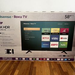 hisense roku tv 58 inch 4k HDR ultra hD smart tv R6 series