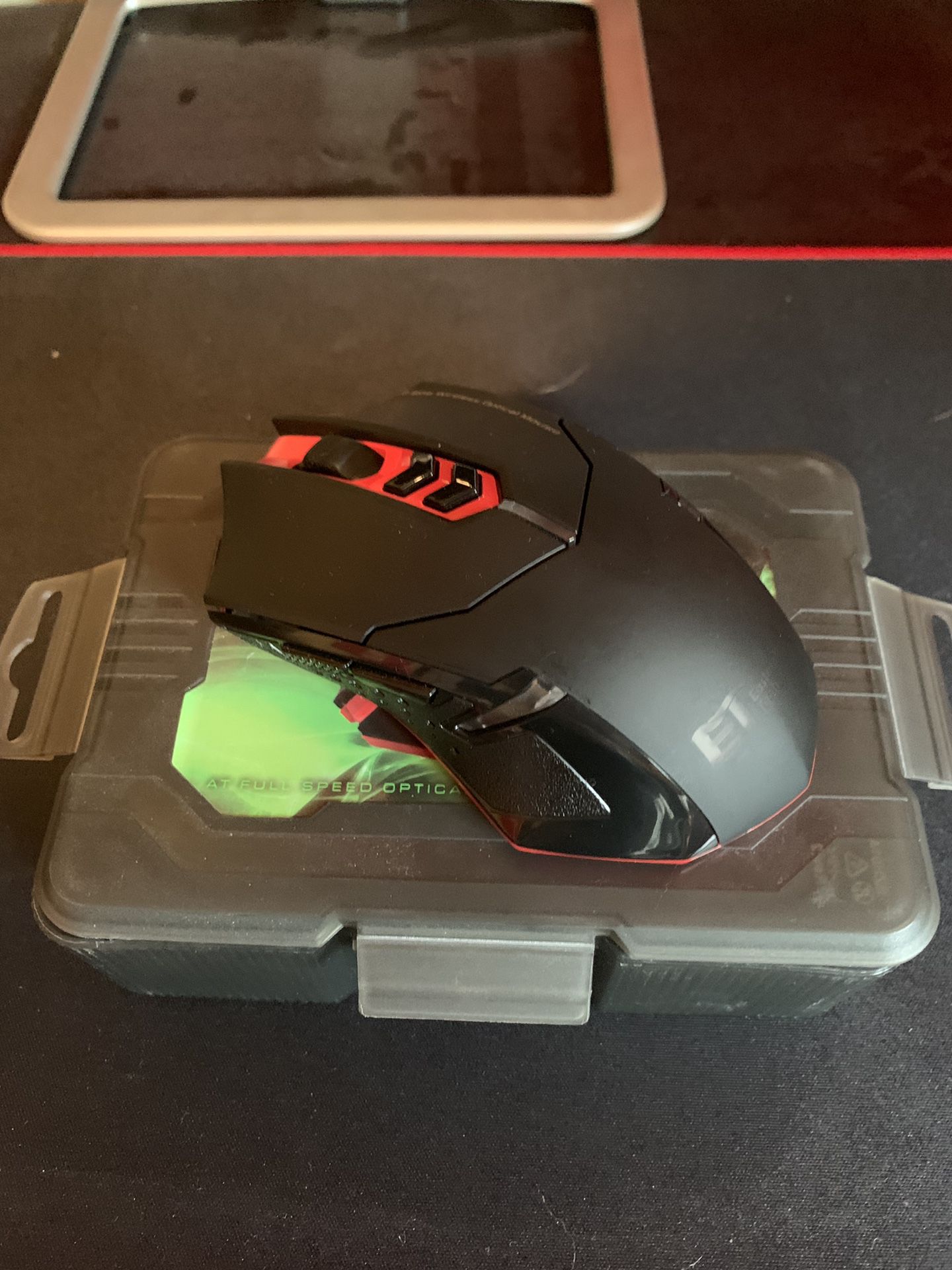 Red and Black gaming mouse wireless