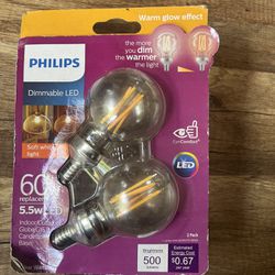 Phillip’s  dimmable globe LED soft white light