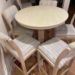 Counter Height Table With 7 Chairs set
