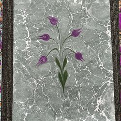 Beautiful Handmade Traditional Turkish Art Of Marbling Patterns,Daisies, Tulips, More, Home Decor