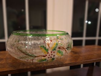 Christmas Glass Bowl