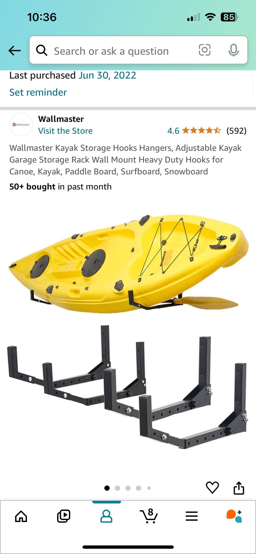 Wall Mounted Kayak Holder