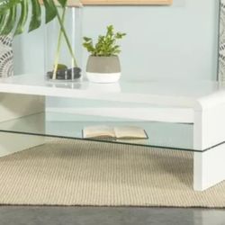 Aidell Glossy White Coffee Table 