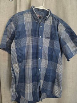 Chaps Ralph Lauren Plaid Short Sleeve Button-Down Shirt