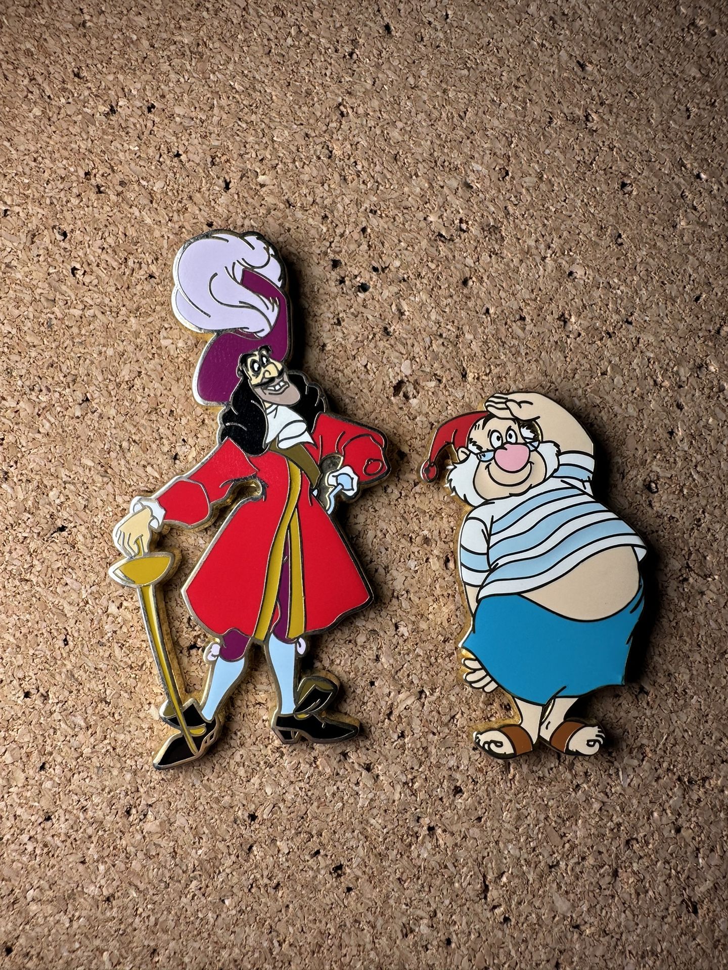 Disneyland Paris Captain Hook & Smee Cast Refresh Peter Pan Pin Bundle Set [2x]