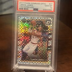 2017 Panini Donruss Optic 27 Lebron James Checkerboard PSA 10