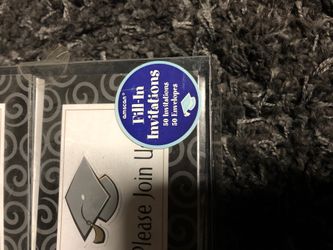 Black/Gold Graduation Banner & Fill In Invitations