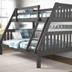 Vega Gray Twin over Full Bunk Bed 