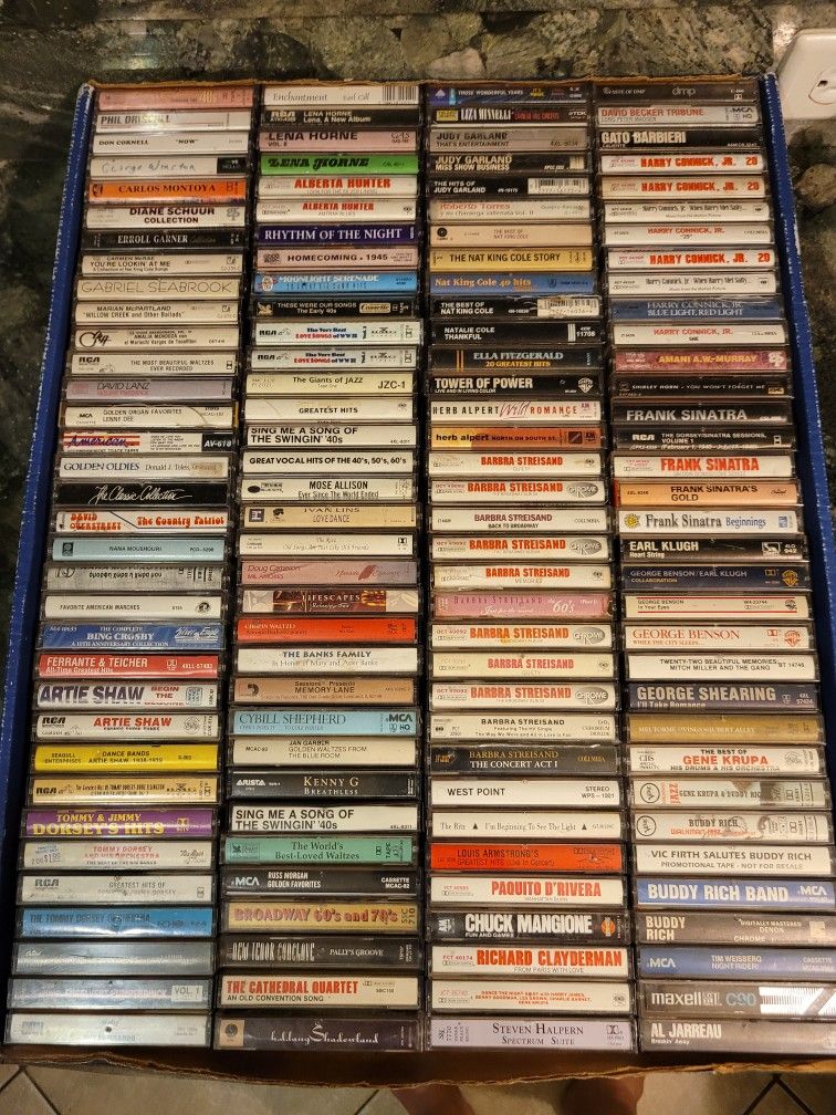 LARGE Box Of Jazz MUSIC CASSETTE TAPES Daytona Beach ⛱️