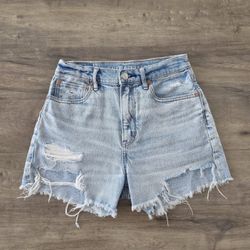 American Eagle Highest Rise Ripped 90s Boyfriend Jean Shorts Women's Size 2