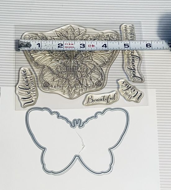 Beautiful 6pc Butterfly Stamps & Die Cut