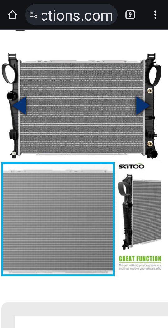 SCITOO Radiator Compatible for Mercedes-Benz for 5.0L 2000-2006 CL SL-2006 S500 for 5.5L 2001-2003 CL55 AMG 2001-2006 S55 AMG 2003-200