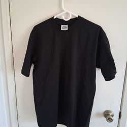 PRO CLUB BLACK TOTAL 12 PC MAN'S HEARYWEIGHT COTTON SHORT SLEEVE T SHIRT SIZE L 