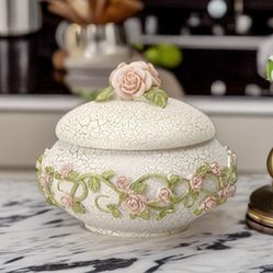 Vintage Resin Soap Dish Camelia Powder of Trinket Box | Renovator's Supply