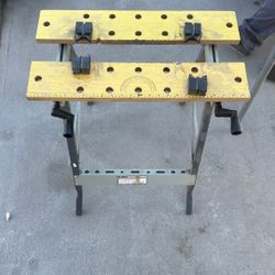 Us General Folding Clamping Workbench With Movable Pegs 