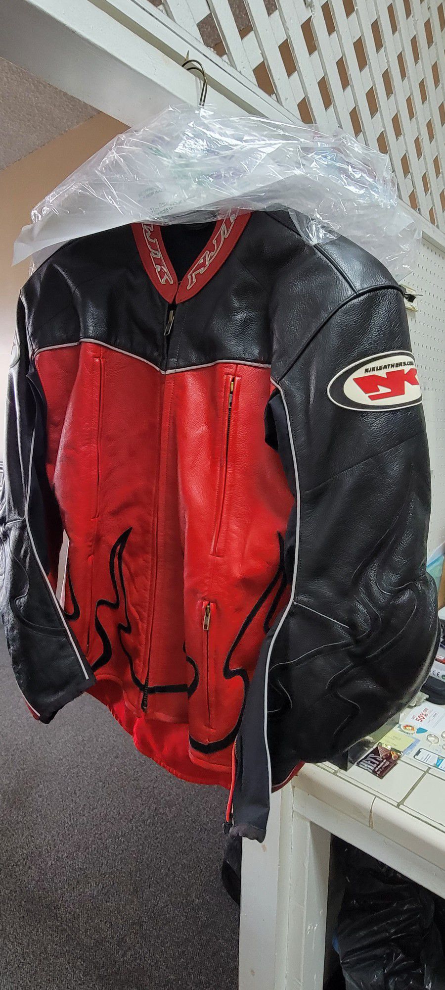 Njk Leather Moto Riding Jacket 