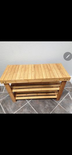 Bamboo Shoe Rack Bench with Storage Shelf
