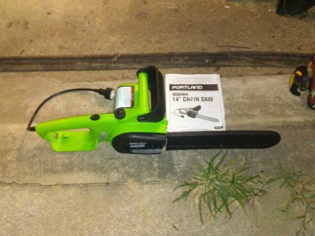 New Portland 9 Amp 14 In. Electric Chain Saw Lightweigh Quiet Running 67255 $75