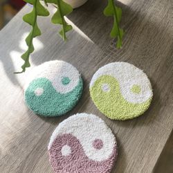 Handmade Yin Yang Coaster Set