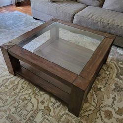 New Condition All Wood Decor Coffee Table