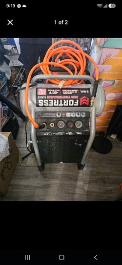 Fortress 5-Gal Air Compressor + Porter-Cable 16Ga Finish Nailer Combo(like new/used once)