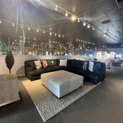 Charcoal 3PC Chaise Sectional Couch