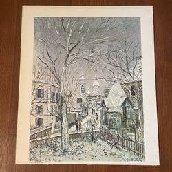 1964 FRR, Inc SACRE COEUR DE MONTMARTRE By Maurice Utrillo 16" x 20" Color Print