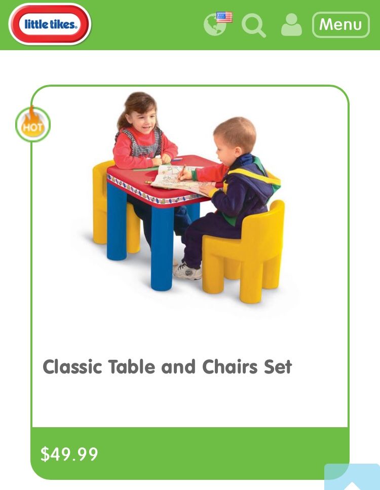 Little tikes classic table and chairs online