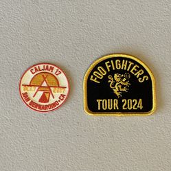 FOO FIGHTERS Limited Edition Patches Lot of 2 Cal Jam ‘17 San Bernardino 2024 Tour Los Angeles
