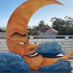 Hand painted moon backdrop for weddings, parties, photos or stage.