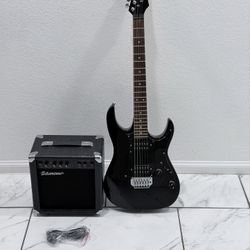 Ibanez Gio Electric Guitar + Silvertone Smart-IIIs Amplifier & Guitar Cable